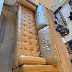 Dennes Leather Sofa by West Elm