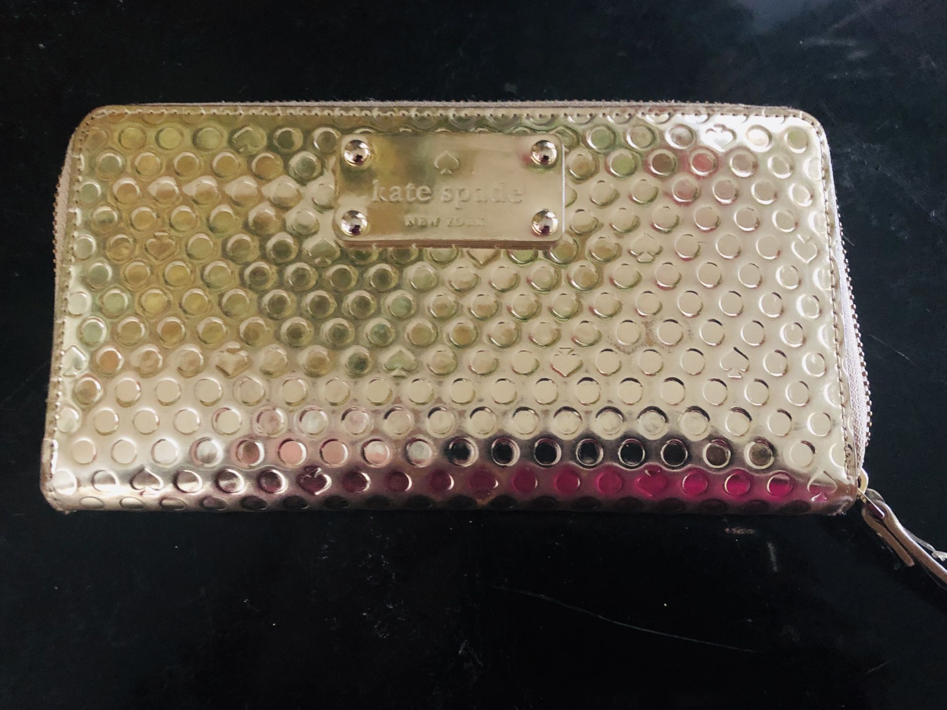 Metallic gold Kate Spade Wallet