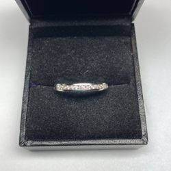 Ladies White Gold Diamond Band