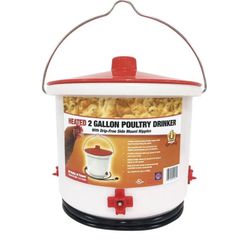 2 gallon heated poultry chicken water drinker