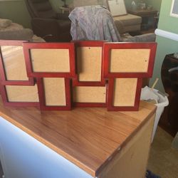8- picture frame in case in glass