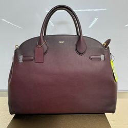 COACH NEW YORK LEATHER HANDBAG BURGUNDY BRAND NEW