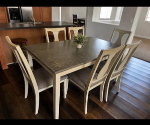 Dining Table Set with 6 Chairs