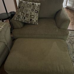 Large Living Room Chair And Ottoman 