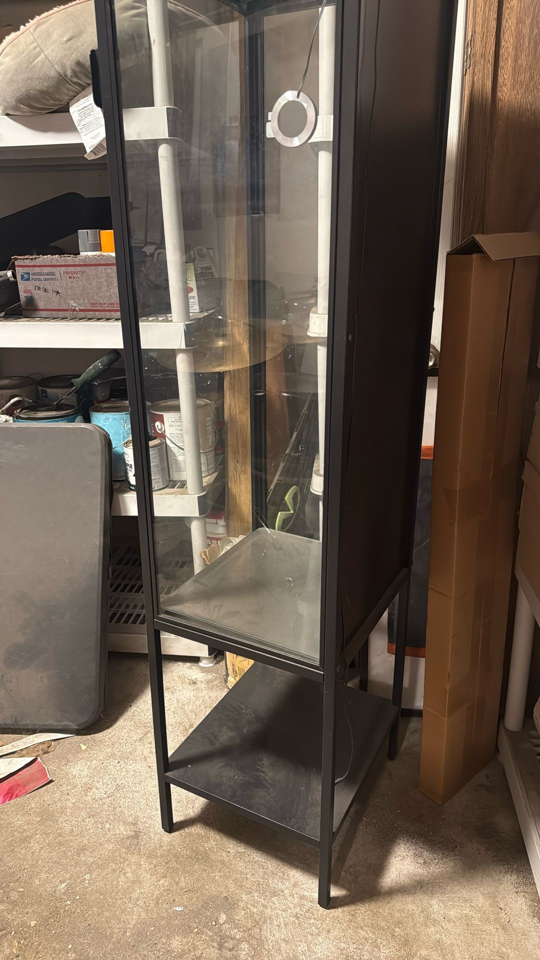 Ikea Black Glass Display Shelf