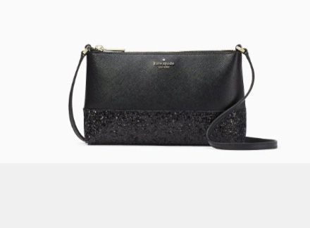 Kate Spade Flash Glitter Crossbody in Black, new with tags