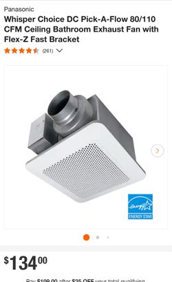Panasonic Whisper Choice (4)  $45 Each