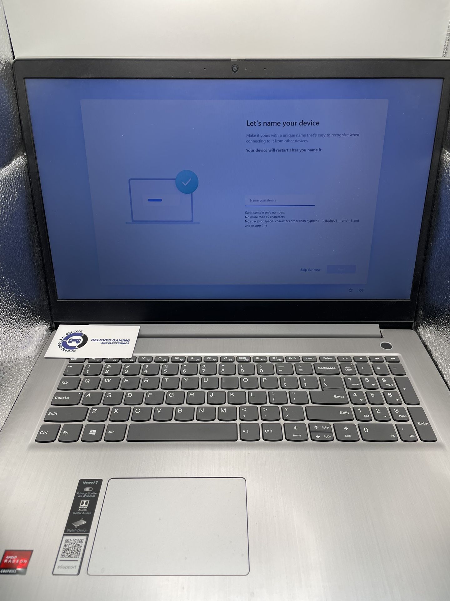 ideapad 3 - Ryzen 5 - 8gb Ram - 256gb Storage - For Sale Or Trade