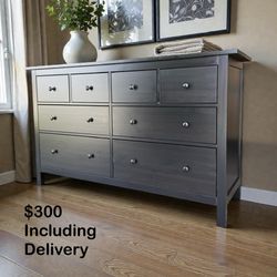 IKEA Hemnes Black 8-Drawer Wooden Dresser – Free Delivery