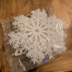 Indoor Outdoor Plastic Snowflakes/Oversized Christmas Tree Ornaments