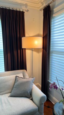 Two Restoration Hardware Glass Lamps