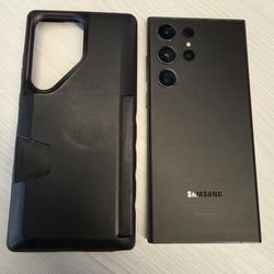 Samsung Galaxy S23 Ultra 256GB Black TMobile w/ Case