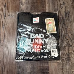 Bad Bunny “No Me Quiero ir de Aqui” Black Tee 🇵🇷 Small