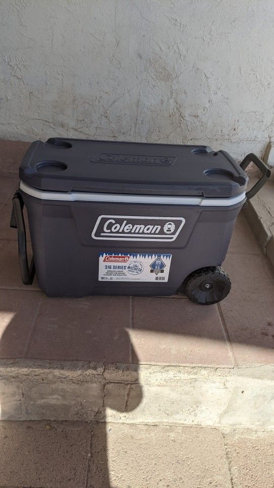 Coleman 316 Series 62QT Ice Chest Rolling Cooler with Wheels $35 firm