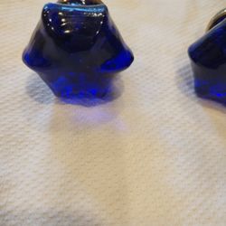 Pretty  Set Of Cobalt Blue Drawer Pulls