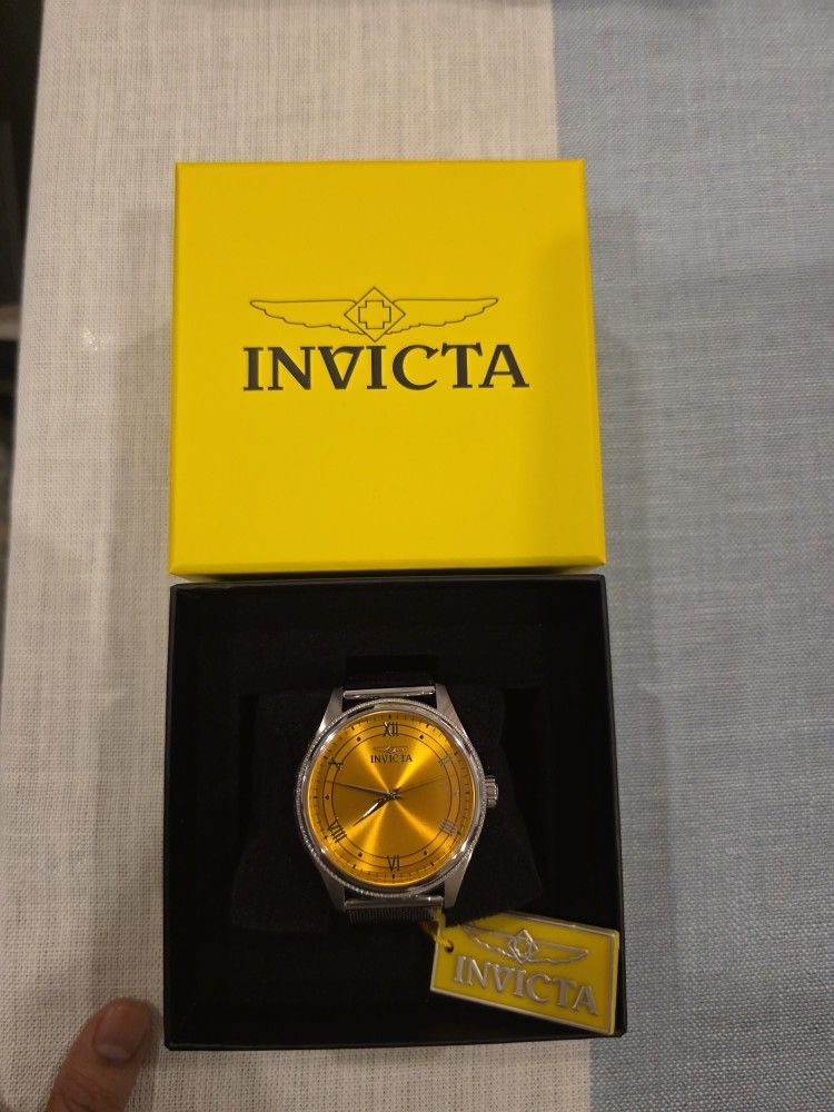 Invicta Celestial Quartz Yellow Dial Men's Watch 48481