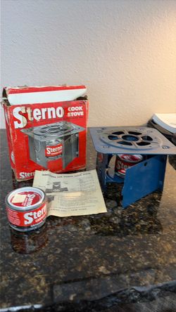 Vintage Sterno Cook Stove with Fuel Cans