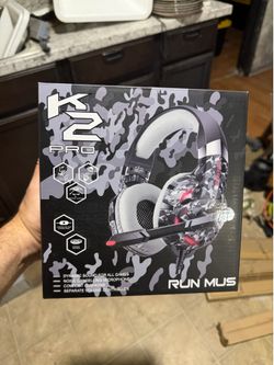 Run Mus K2 Pro Professional Gaming Headset Camouflage