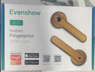 Smart Door Lock with Knob, Keyless Entry Door Locks with Handle, Fingerprint Door Knob