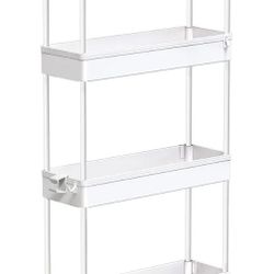 Free 4-tier Rolling Cart For Bedside Storage