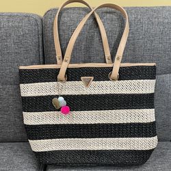 Guess Tote black and beige with charms  