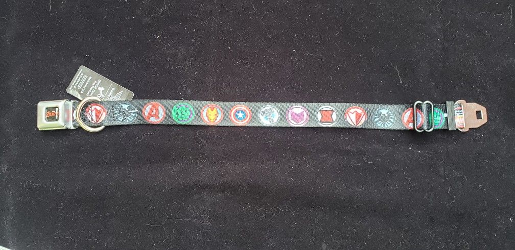 AVENGERS BELT BUCKLE DOG COLLAR