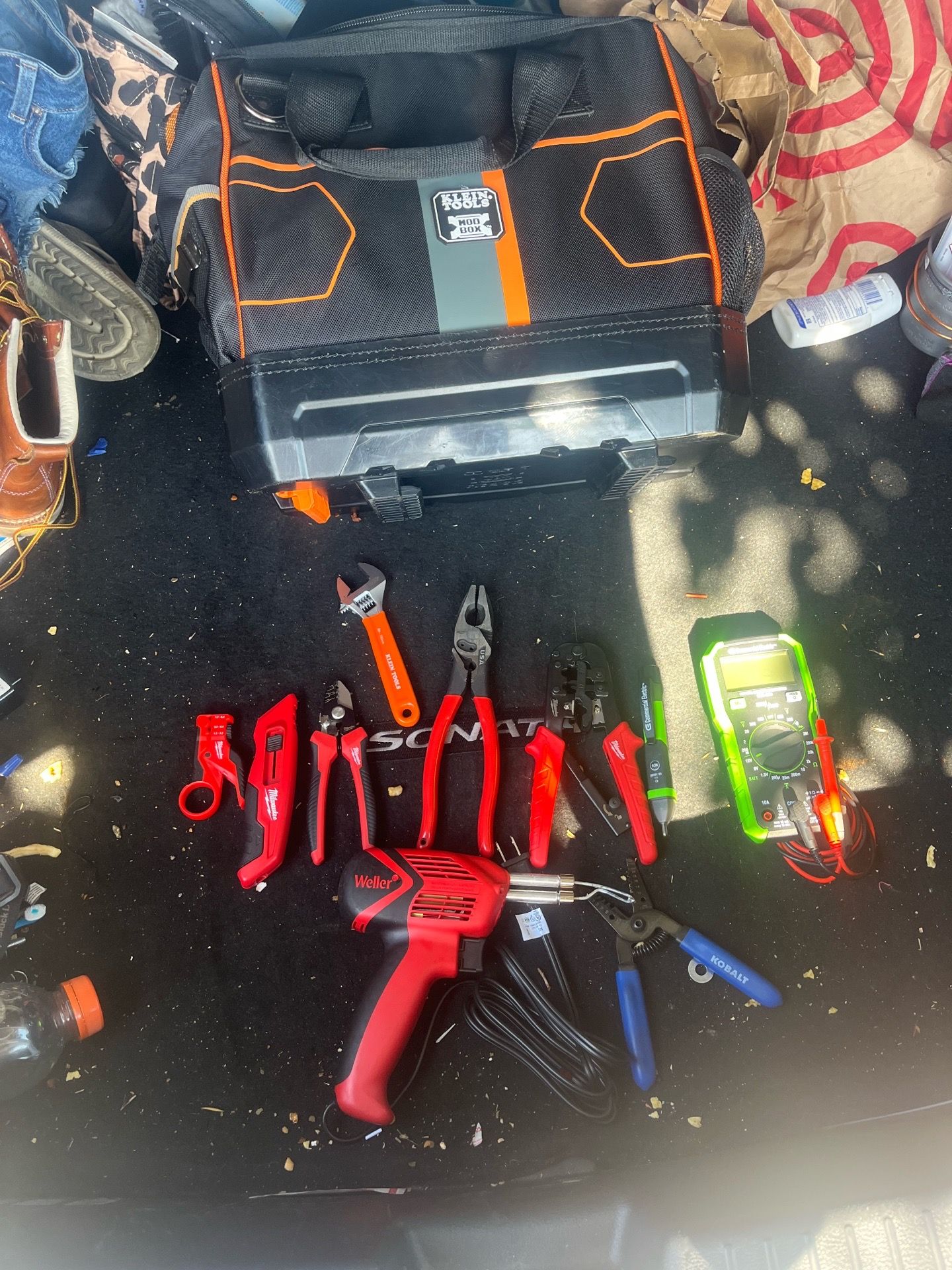 Electrical tool with bag