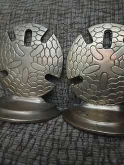 Solid brass sand dollar bookends