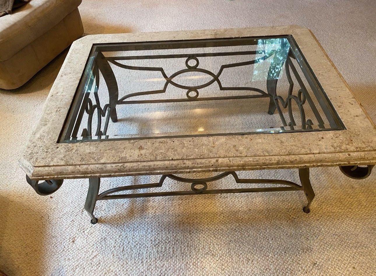 Stone Glass Coffee Table