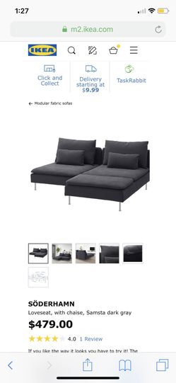 Ikea SODERHAMN loveseat with chaise lounge