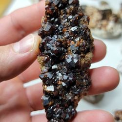 Spessartine Garnet Cluster On Feldspar 