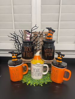 Rae Dunn Witches Feet Canisters and Mugs Bundle