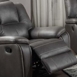 Nice Gray Or Brown Manual Recliners! 