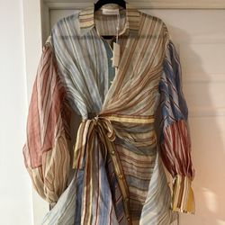 Zimmermann Rebellion Striped Mini Dress 
