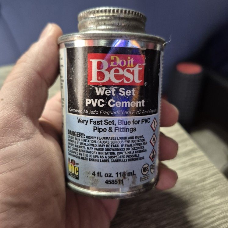 Solvent Cement for PVC pipe and Fittings