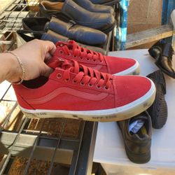 Vans Old Skool OTW Foxing Translucent Sneakers Shoes Racing Red size us men 7 and women 8.5