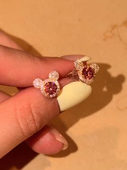 Disney solid silver Moissanite