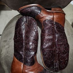 BOULET  leather cowgirl western boots 