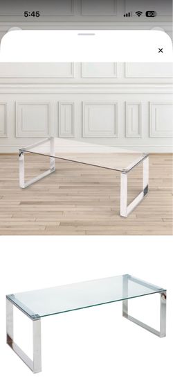 Modern Glass & Chrome Coffee Table – Great Condition