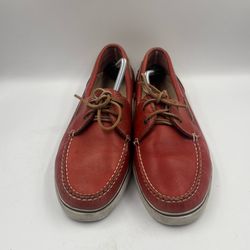 Cole Haan Boat Shoes Men’s size 12 Red Leather Slip On