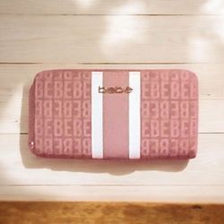 Bebe Pink/White Wallet 