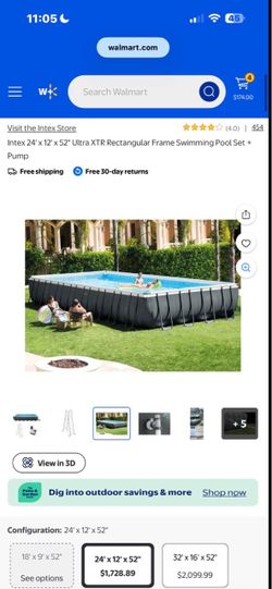 New! Intex 32x16x52 Pool
