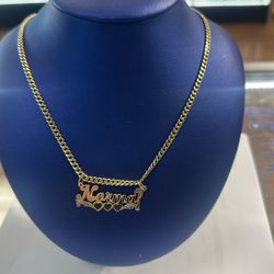Gold ID Curb Chain