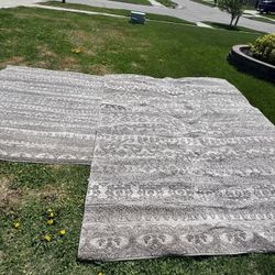 Rugs  Two Of Them Gray And White 
