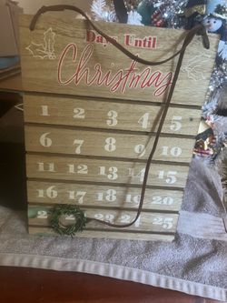 Wooden Christmas countdown