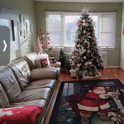 3 Seat Leather Softer And Oversized Chair- MAKE AN OFFER 