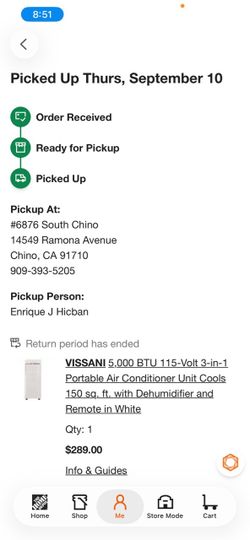 Vissani Portable AC - 5,000 BTU