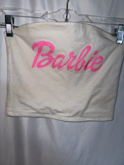 Barbie Glitter Tube Top Women's Size Small, White