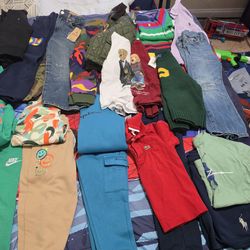 Boys 4t Nike, Polo, Lacoste sets some brand new, like new. Also Shoes; Nike, Nautica, Polo, Jordan's all size 11C, one pair of 12C