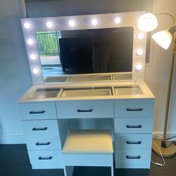 Vanity with bench